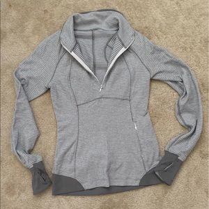 lululemon | gray half-zip jacket